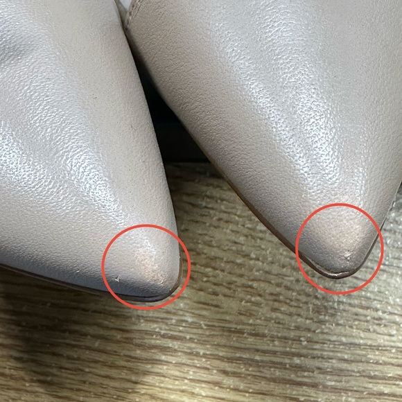 Nine West Champagne Pointed Toe Slingback Heels with Clear PVC Panels Size 9 1/2 - Picture 7 of 7